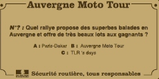 Auvergne Moto Tour - Modèle de plaque en bois
