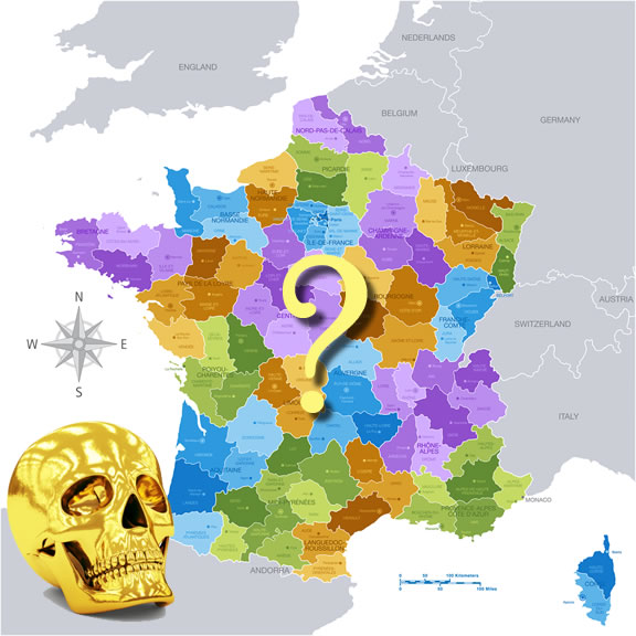 Localisation du Crâne d'Or - Les 12 énigmes de Dalmas