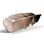 Marque-page plume en or rouge - Petit trésor