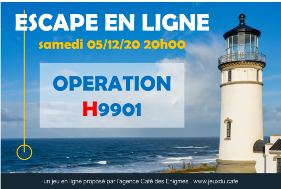 image de phare, affiche du jeu opération H9901 de l'agence Café des Enigmes