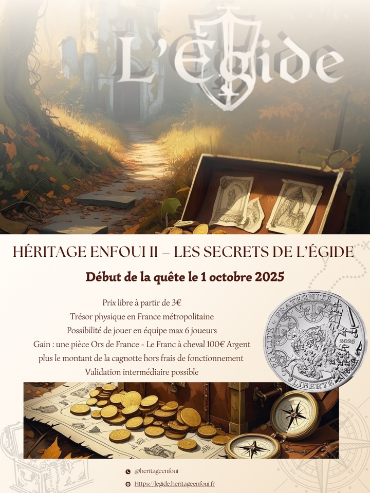 Chasse au trésor Héritage enfoui II : Les Secrets de l’Égide