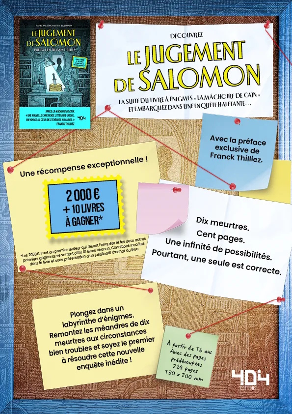 Le Jugement de Salomon - Un livre à énigmes extraordinaire inspiré de l'énigme de Torquemada – Livre d'enquête – Livre à énigmes