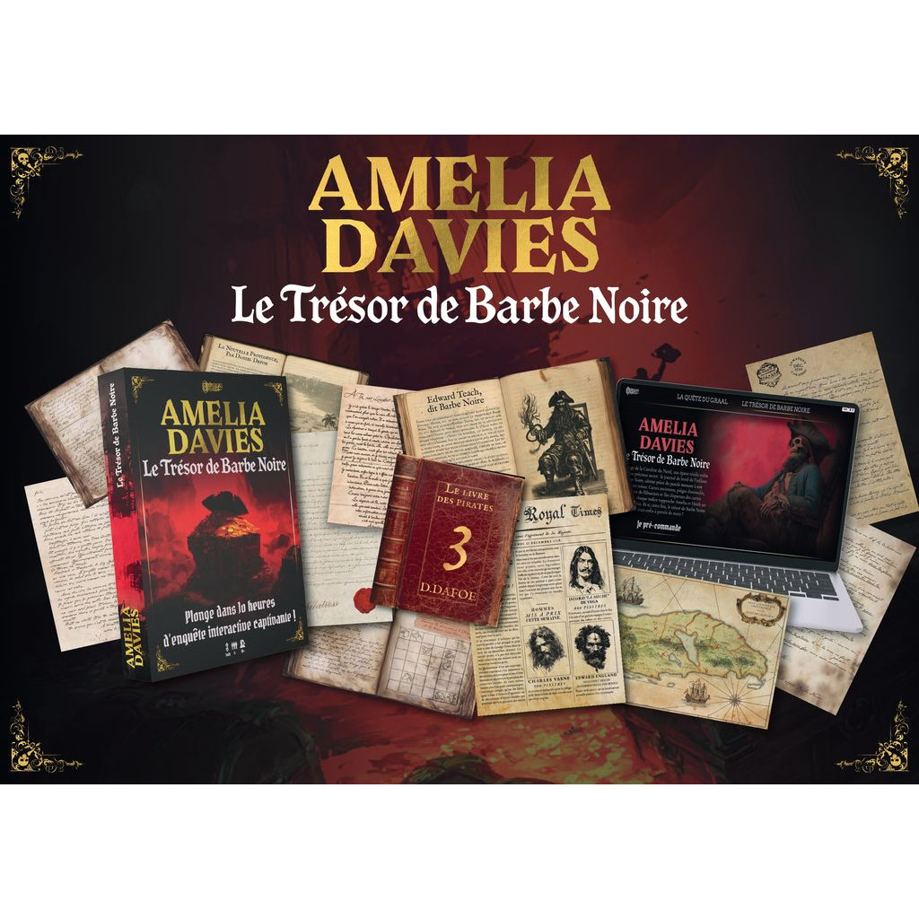 Amélia Davies - Le Trésor de Barbe Noire : Une enquête historique et immersive !